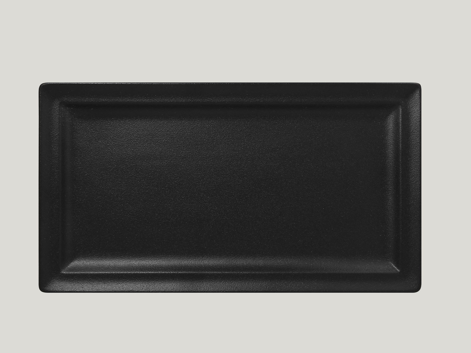 NFCLRP38BK Тарелка прямоугольная  38x21 см., плоская, фарфор, NeoFusion Volcano(черный), RAK Porcela