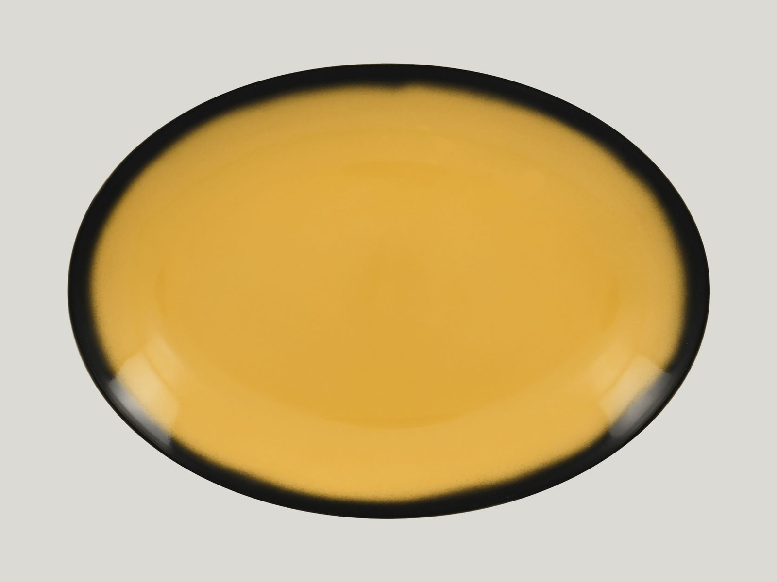 LENNOP36NY Тарелка овальная  36x27 см., плоская, фарфор,цвет желтый, Lea, RAK Porcelain, ОАЭ