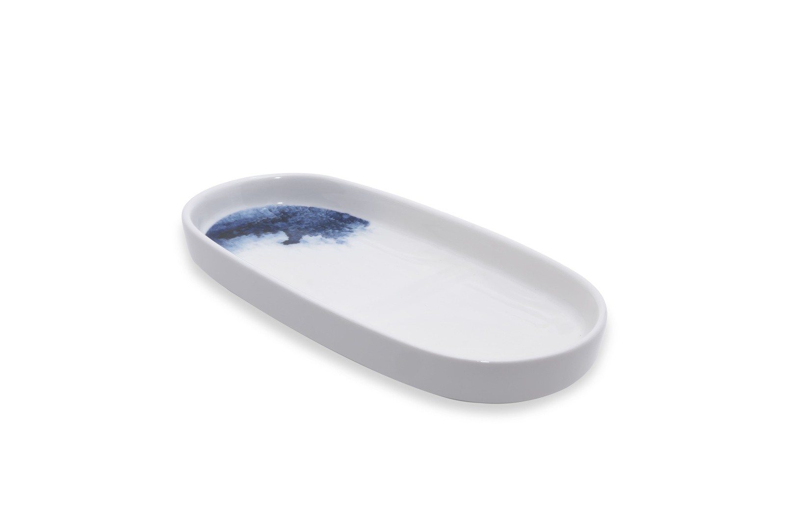 GBSBLB19X8STR30483 Тарелка овальная борт вертикальный 19х8 см., плоская, фарфор, Enigma
