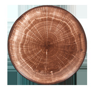 WDBUBC26OB Тарелка "Coupe" круглая d=26 см., 120 cl. глубокая, фарфор,цвет тёмно-коричневый, WoodArt