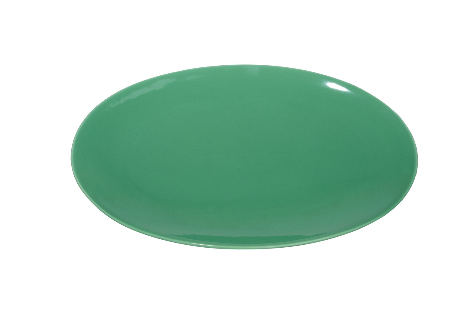 CS0062Green Тарелка овальная "Coupe"  30 см., фарфор,цвет зеленый, Lantana, SandStone, Китай