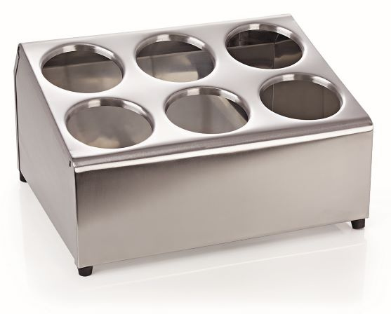 1595006 Подставка для 6-ти емкостей для ст. приб., 37x30см., нерж.сталь