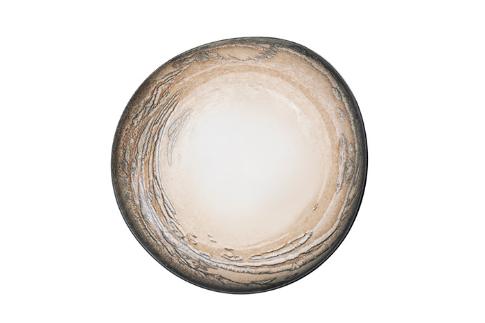 GBSRD20DU101565 Тарелка ассиметричная  d=20 см., плоская, фарфор, Breeze