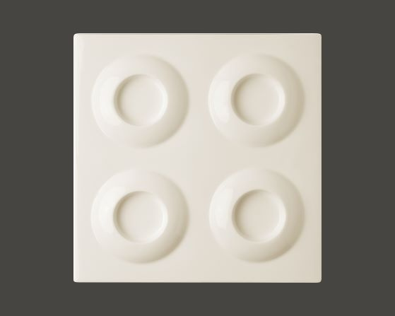SPSP4I Тарелка квадратная "Curry" 30х30 см., плоская, фарфор, AllSpice