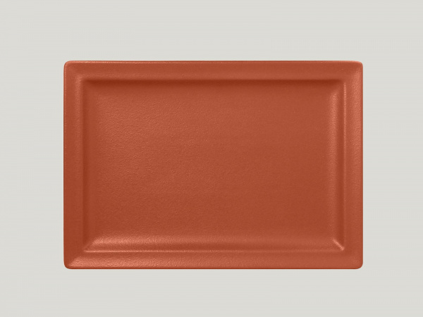 NFCLRP33BW Тарелка прямоугольная  33x23 см., плоская, фарфор, NeoFusion Terra(коричневый), RAK Porce