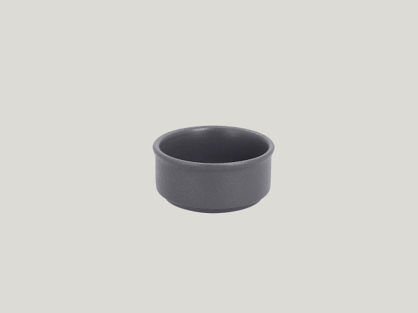 NFBABR02GY Кокотница круглая  d=8 h=3.5 см., (100мл)10cl, фарфор, NeoFusion Stone(серый), RAK Porcel