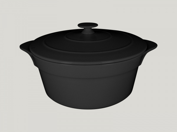 CFRD09BK Емкость для запекания, d=8.5 h=4см., 0.11л., фарфор,цвет черный, RAK Porcelain, ОАЭ