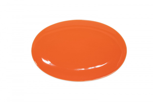 CS0062Orange Тарелка овальная "Coupe"  30 см., фарфор,цвет оранжевый, Lantana, SandStone, Китай