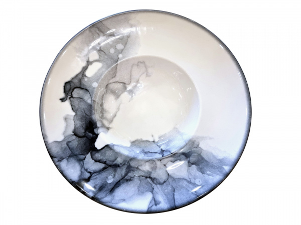 GBSATN27GCKR1360 Тарелка круглая  d=27 см., "Gourmet", фарфор цвет мрамор, Marble R360
