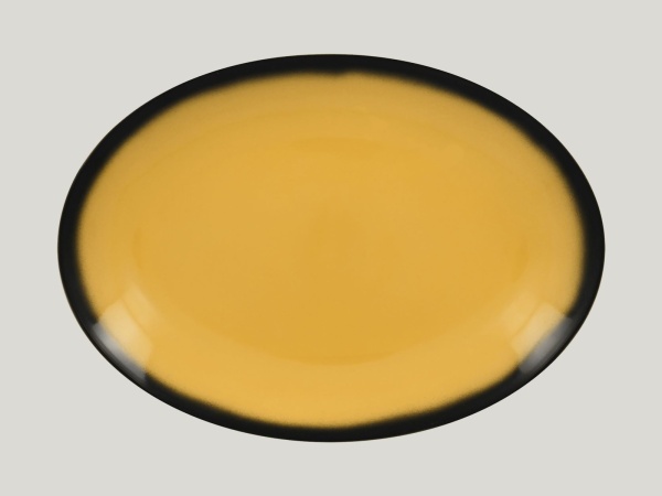 LENNOP26NY Тарелка овальная  26х19 см., плоская, фарфор,цвет желтый, Lea, RAK Porcelain, ОАЭ