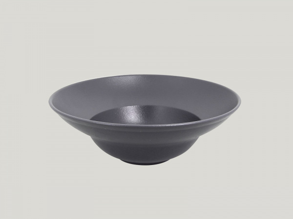 NFCLXD23GY Тарелка круглая  d=23 h=8 см., 320мл, глубокая, фарфор, NeoFusion Stone(серый), RAK Porce