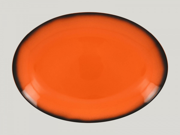 LENNOP32OR Тарелка овальная  32х23 см., плоская, фарфор,цвет оранжевый, Lea, RAK Porcelain, ОАЭ