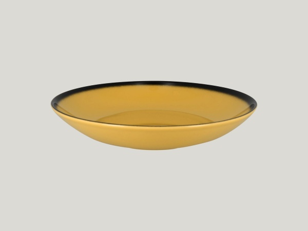LEBUBC26NY Тарелка круглая "Coupe"  d=26 см., 1.2л, глубокая, фарфор,цвет желтый, Lea, RAK Porcelain