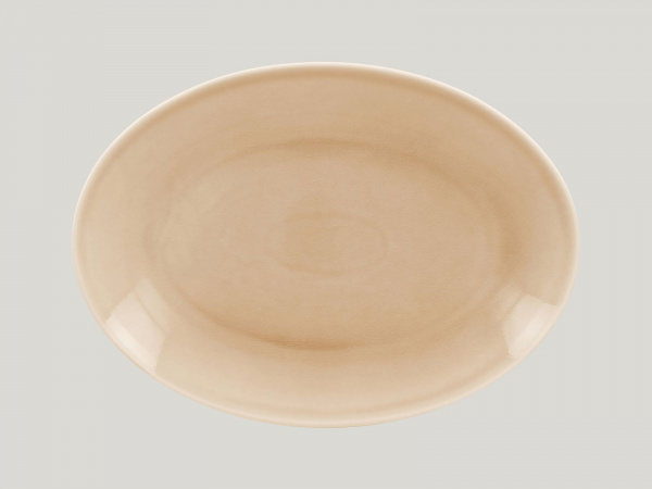 VNNNOP26BG Тарелка овальная  26х19 см., плоская, фарфор,цвет бежевый, Vintage, RAK Porcelain, ОАЭ