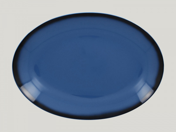 LENNOP26BL Тарелка овальная  26х19 см., плоская, фарфор,цвет синий, Lea, RAK Porcelain, ОАЭ