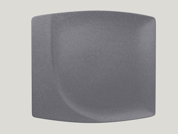 NFMZSP32GY Тарелка квадратная  32 см., плоская, фарфор, NeoFusion Stone(серый)