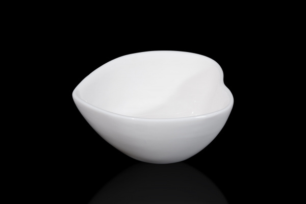 CS7487 Салатник ассиметричный "Сердце" 6.5x5.4см., (50мл)5 cl., фарфор, SandStone, Китай