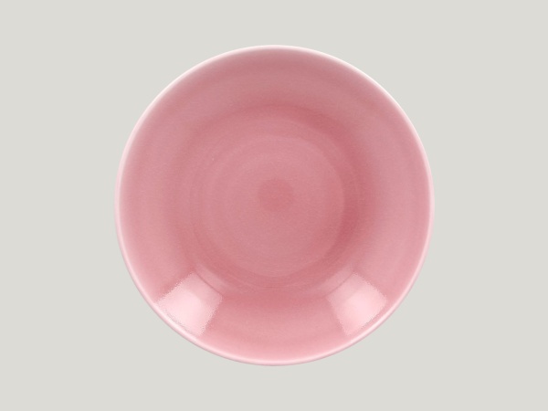 VNBUBC26PK Тарелка круглая "Coupe"  d=26 см., глубокая (1.2л)120cl, фарфор,цвет розовый, Vintage, RA