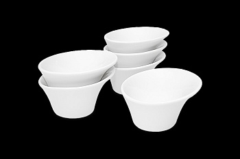 CS7563ЧЗ Емкость d=7см., (50мл)5 cl.,(в упак. 6шт)фарфор,молочно-белый, SandStone, Китай
