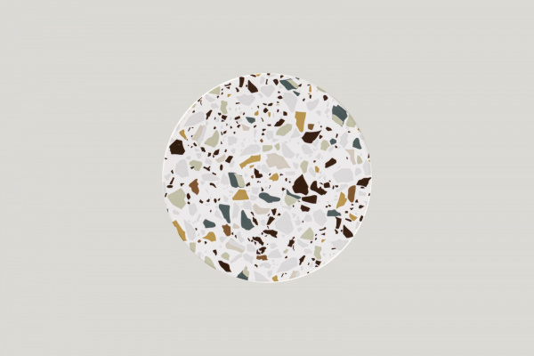KELUFP27 Тарелка круглая  d=27 см., плоская, фарфор, Kerrazzo, RAK Porcelain, ОАЭ