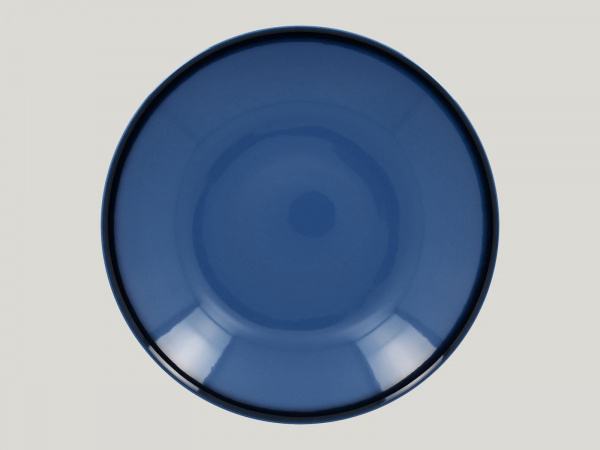 LENNDP23BL Тарелка круглая "Coupe"  d=23 см., 690мл, глубокая, фарфор,цвет синий, Lea, RAK Porcelain