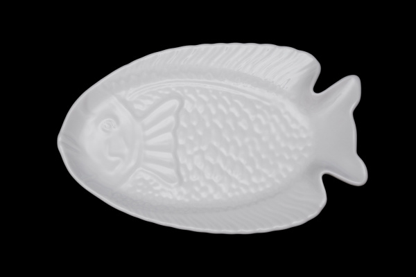 BL24KY00 Тарелка овальная в форме рыбки 23x15 см., для морепродуктов, фарфор, Sea