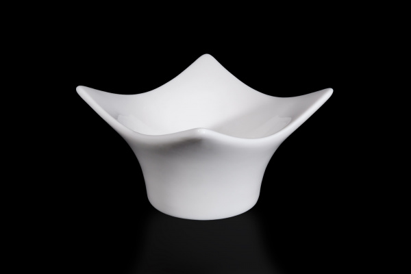 C1625 Салатник ассиметричный /соусник 8х8h=4см., (60мл)6 cl., фарфор, "Flower", SandStone, Китай