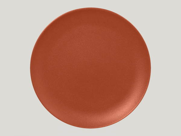 NFNNPR27BW Тарелка круглая "Coupe"  d=27 см., плоская, фарфор, NeoFusion Terra(коричневый), RAK Porc