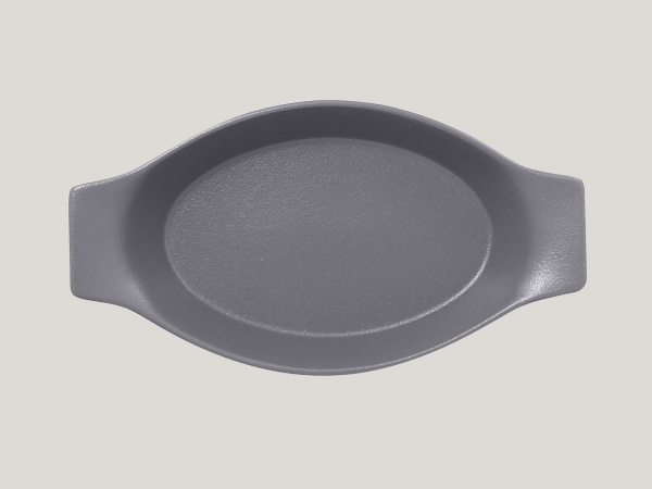 NFOPOD30GY Тарелка овальная -кроншель 30х16 см., 780мл,фарфор,NeoFusion Stone(серый),RAK Porcelain
