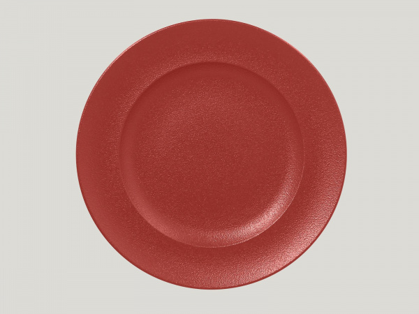 NFCLFP33DR Тарелка круглая  d=33 см., плоская, фарфор, NeoFusion Magma(красный), RAK Porcelain, ОАЭ